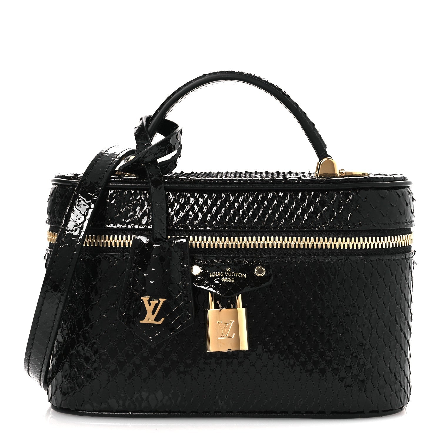 Louis Vuitton Snakeskin Vanity Pouch Black