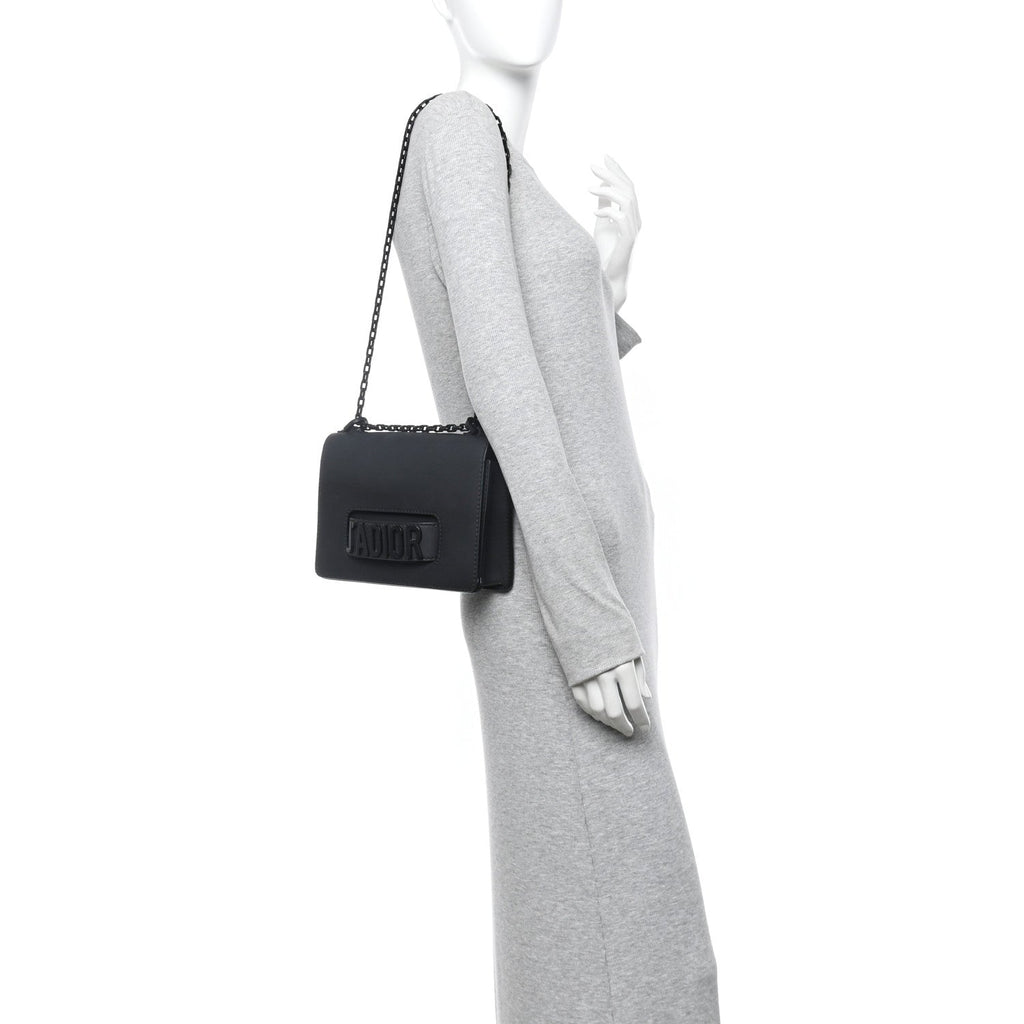 Christian Dior Ultra Matte Calfskin J'Adior Chain Flap Bag Black