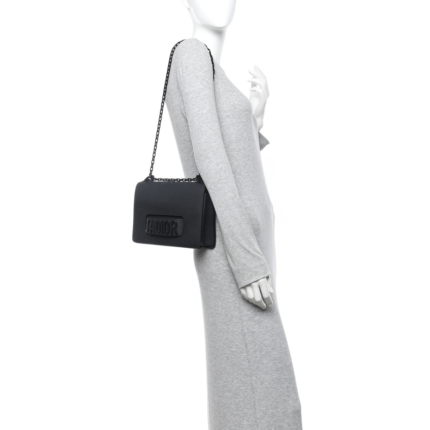 Christian Dior Ultra Matte Calfskin J'Adior Chain Flap Bag Black