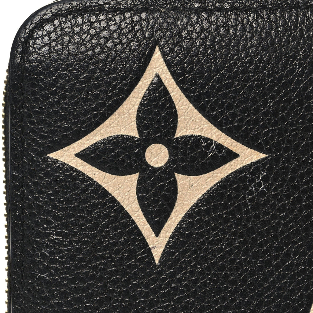 Louis Vuitton Empreinte Monogram Giant Zippy Wallet Black Beige