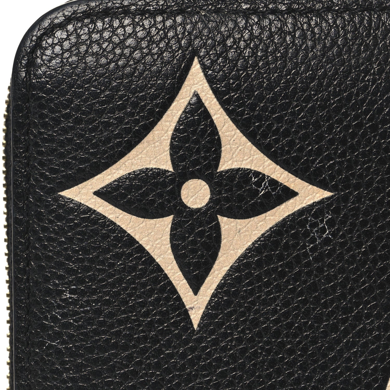 Louis Vuitton Empreinte Monogram Giant Zippy Wallet Black Beige