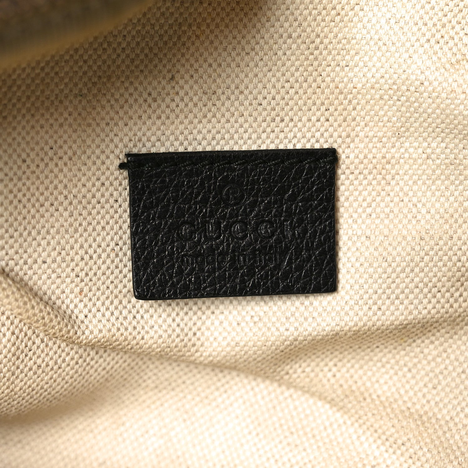 Gucci Grained Calfskin Small Logo Belt Bag Black
