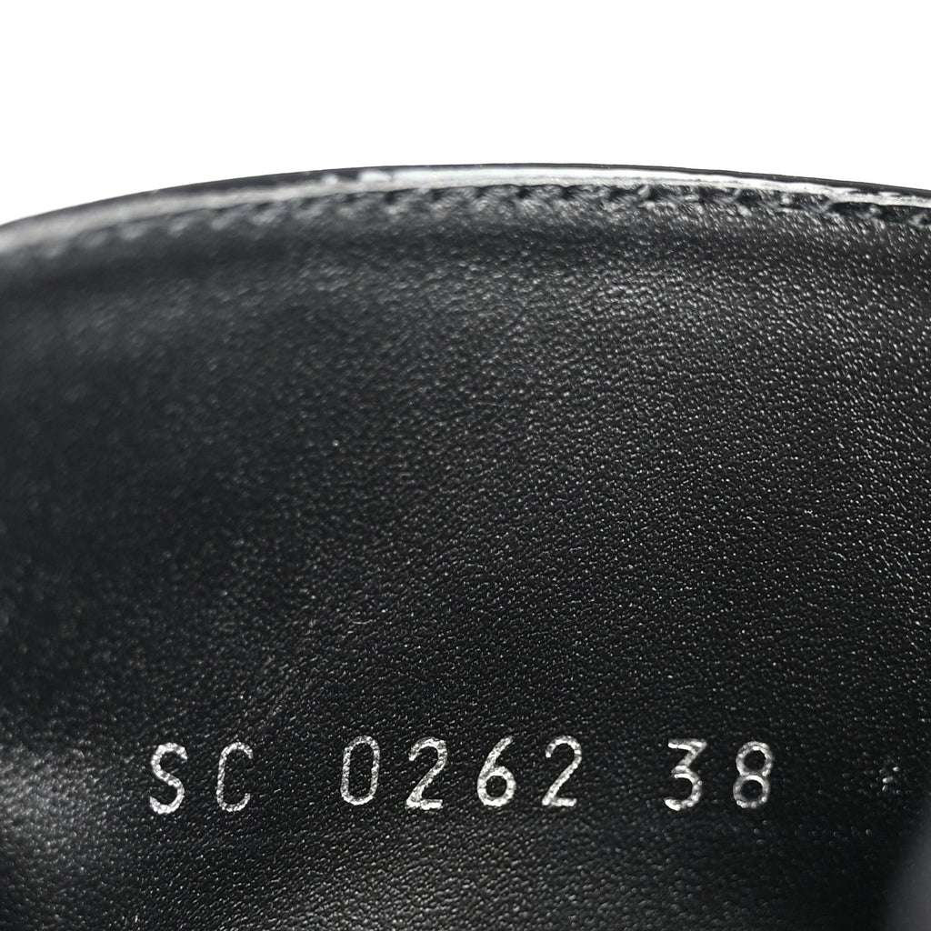 Louis Vuitton Patent Territory Flat Ranger Boots 38 Black