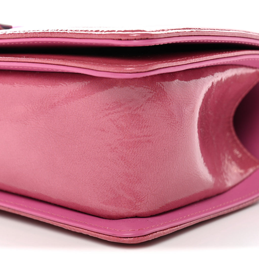 Chanel Patent Tweed Medium Boy Flap Fuchsia