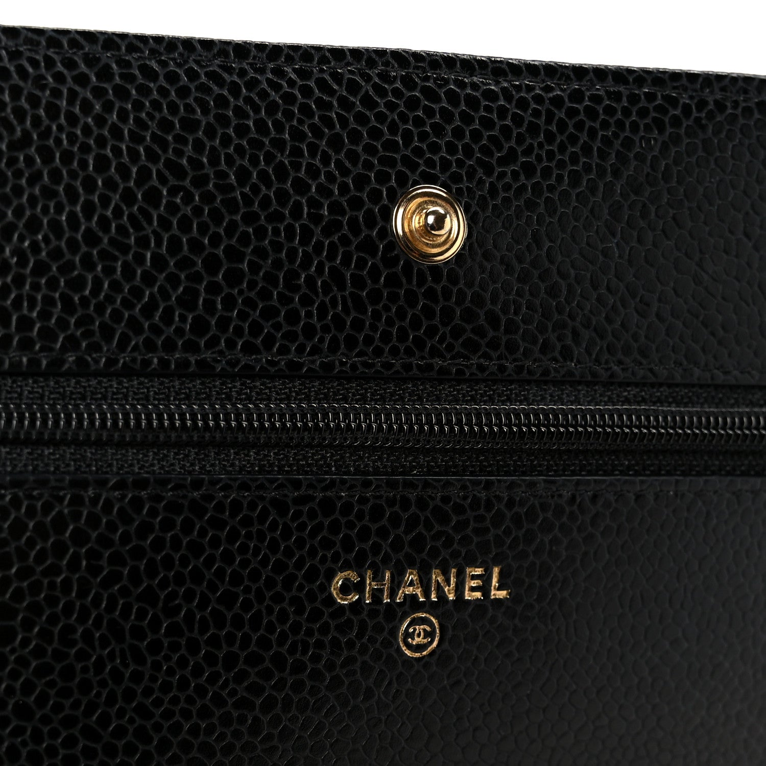 Chanel Caviar Quilted Wallet on Chain WOC Black