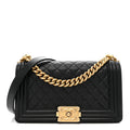 Chanel Caviar Quilted Medium Boy Flap Black