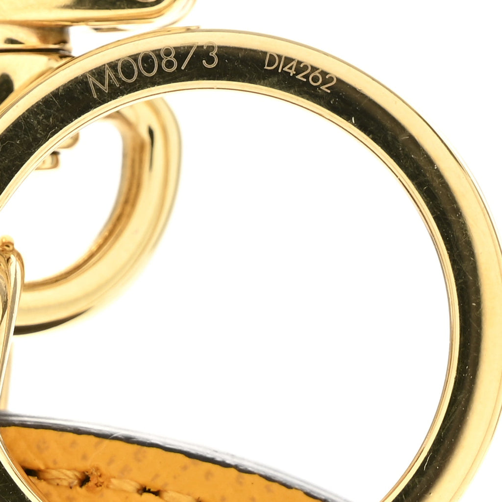 Louis Vuitton Monogram 2022 Christmas Animation New York Soho Bag Charm Key Ring Yellow