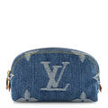 Louis Vuitton Denim Giant Monogram Pochette Cosmetique PM Denim Blue