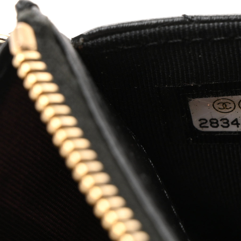 Chanel Aged Calfskin Quilted 2.55 Reissue Pouch With Chain Handle Black
