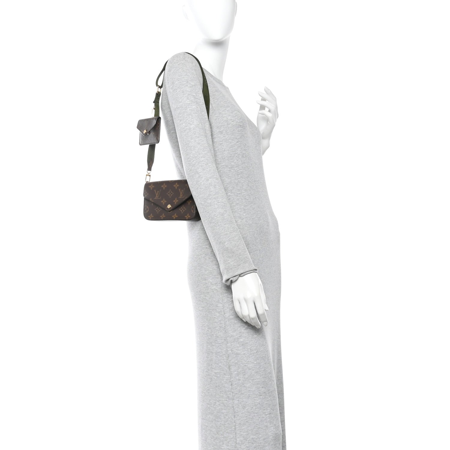 Louis Vuitton Monogram Felicie Strap & Go Kaki