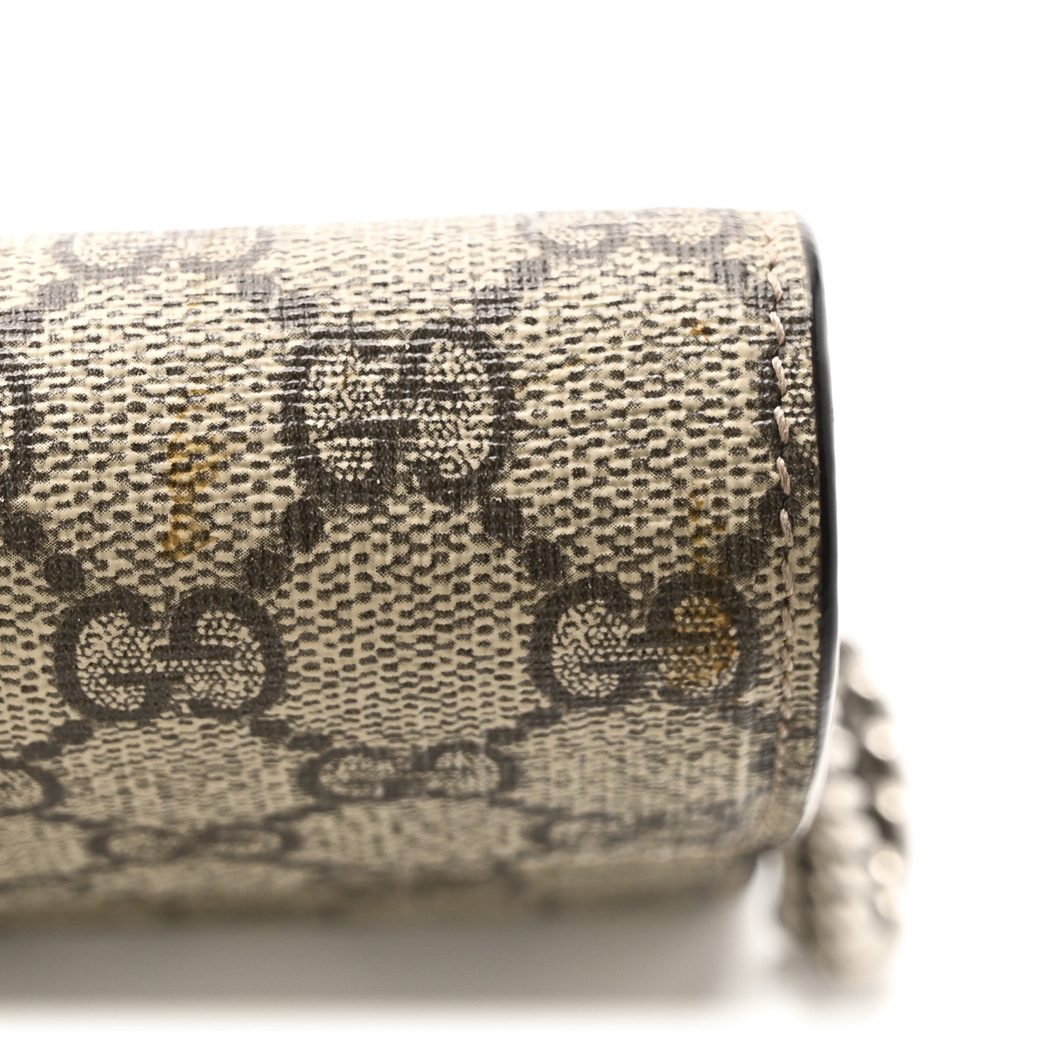 Gucci GG Supreme Monogram Mini Dionysus Chain Wallet Beige Taupe