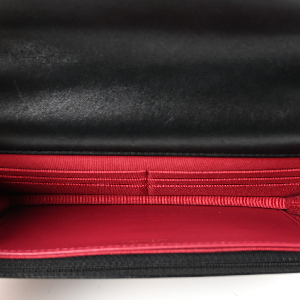 Chanel Lambskin Quilted Chanel 19 Wallet On Chain WOC Black
