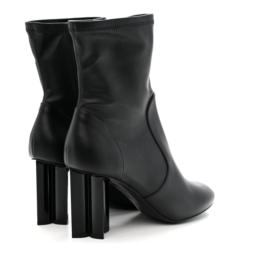Louis Vuitton Calfskin Uniformes Silhouette Ankle Boots 37.5 Black