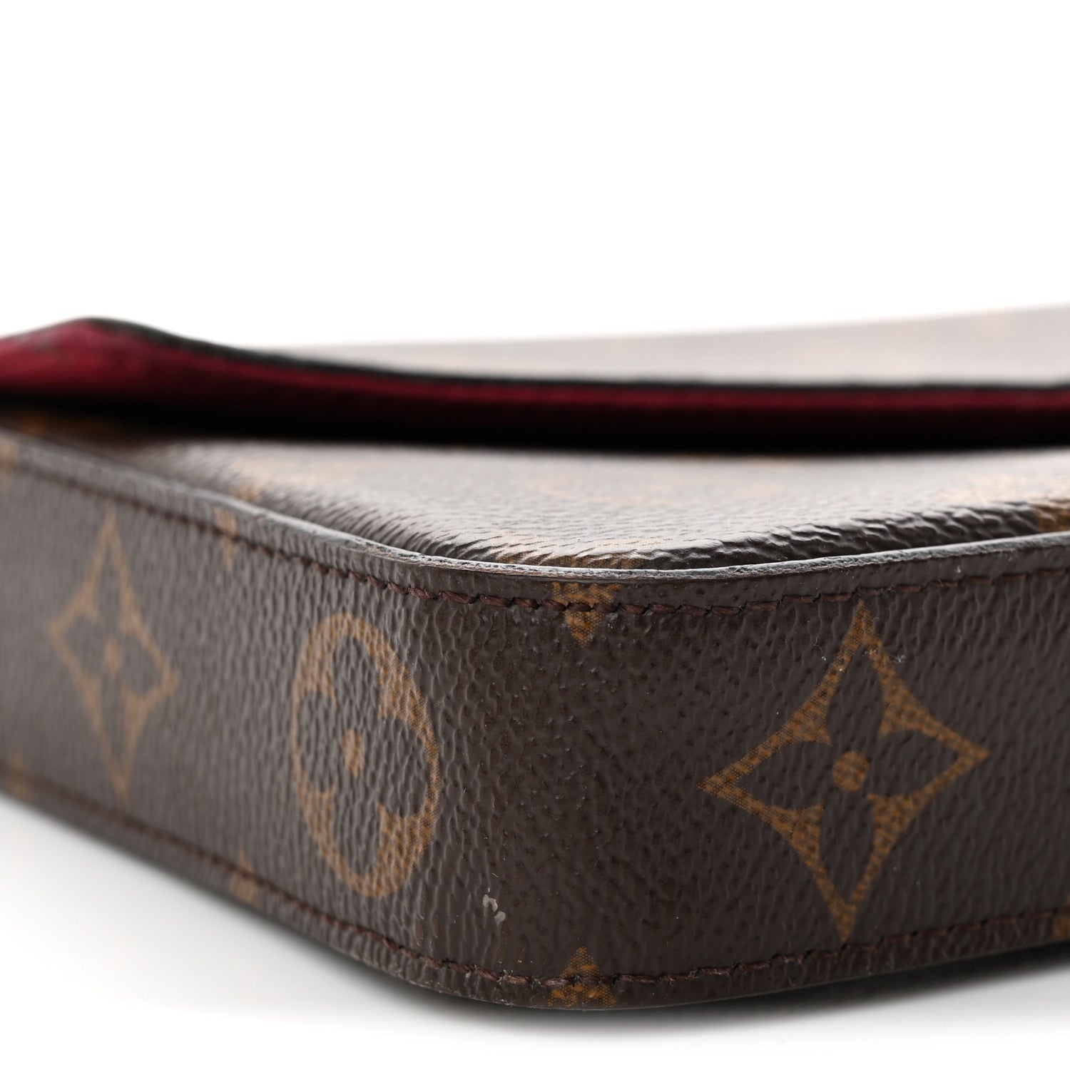 Louis Vuitton Monogram Pochette Felicie Chain Wallet Fuchsia