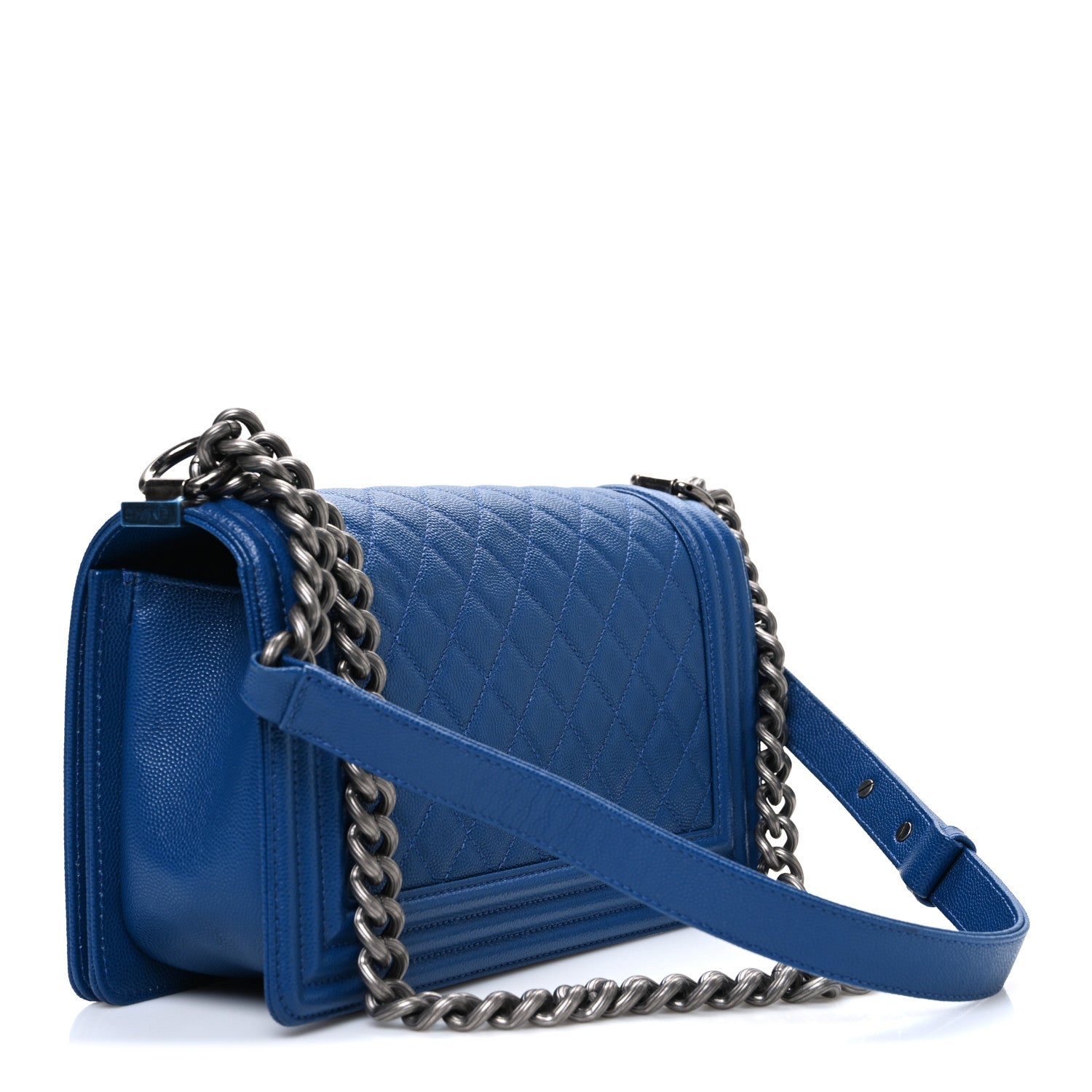 Chanel Caviar Quilted Medium Boy Flap Dark Blue