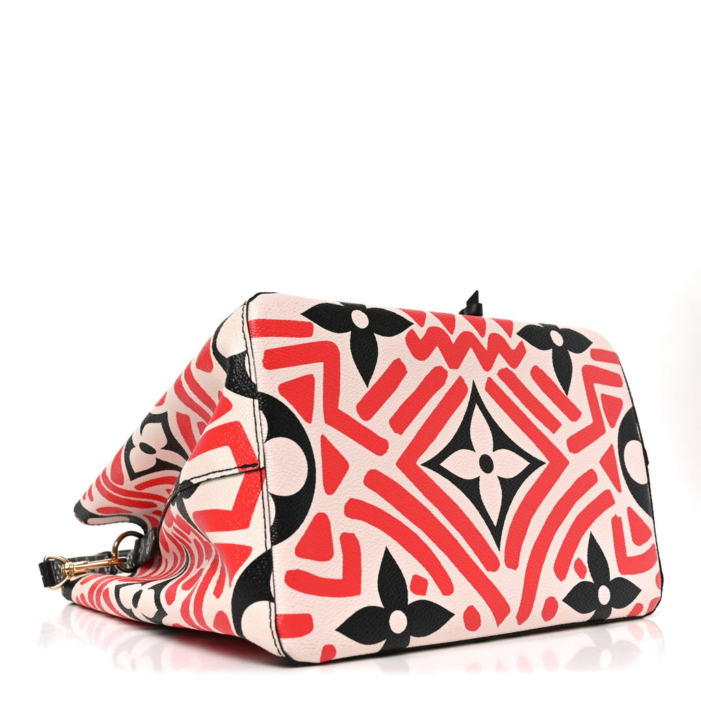 Louis Vuitton Monogram Giant Crafty NeoNoe MM Creme Rouge Black