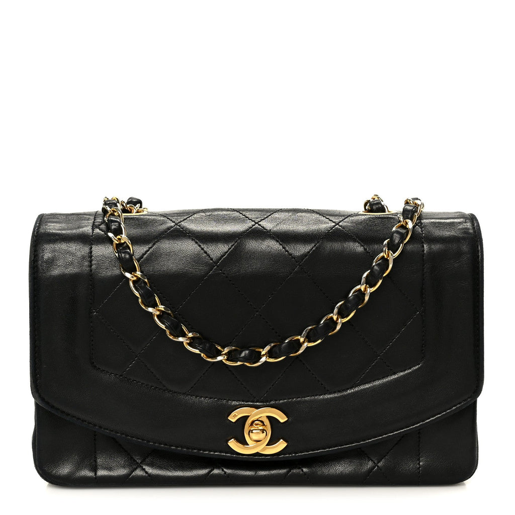 Chanel Lambskin Quilted Small Single Flap Black