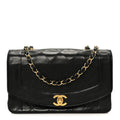 Chanel Lambskin Quilted Small Single Flap Black