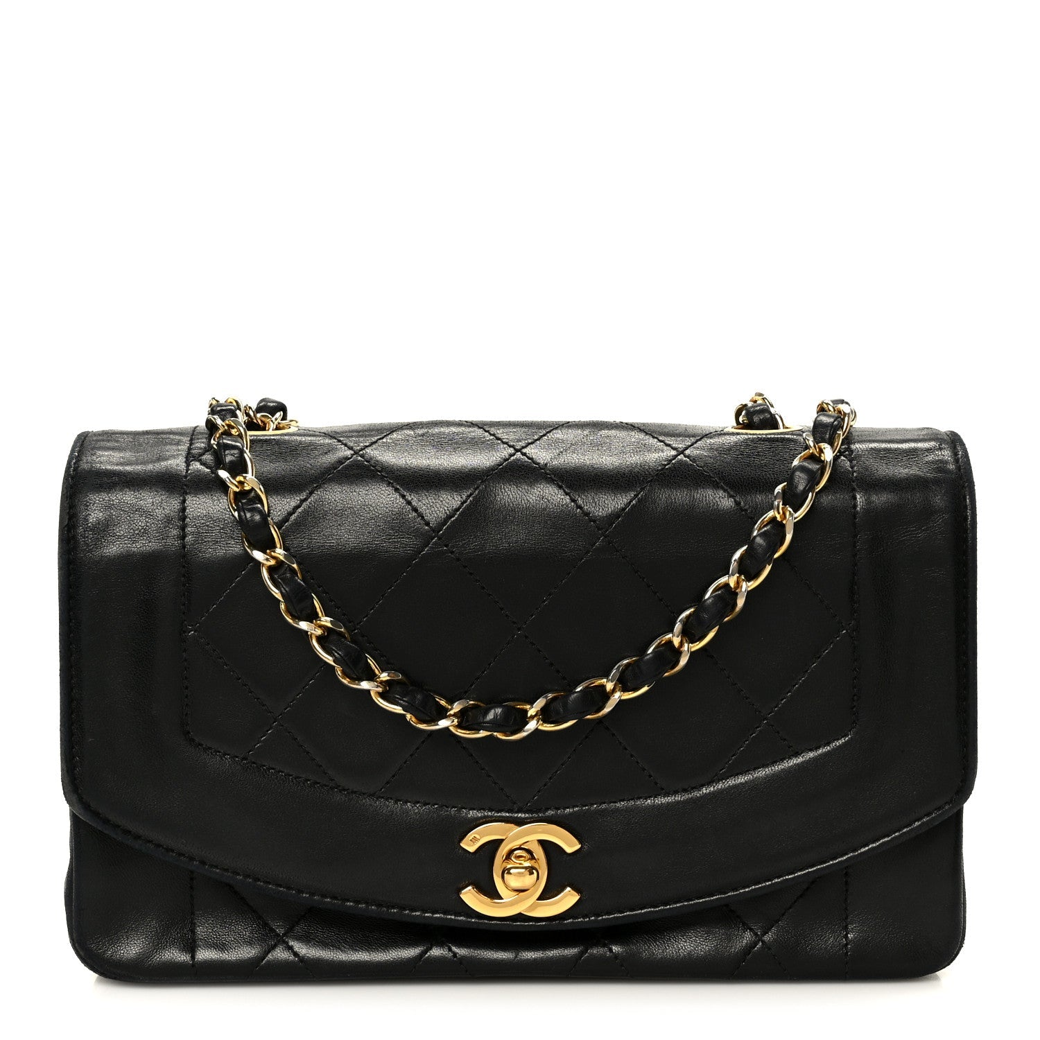Chanel Lambskin Quilted Small Single Flap Black