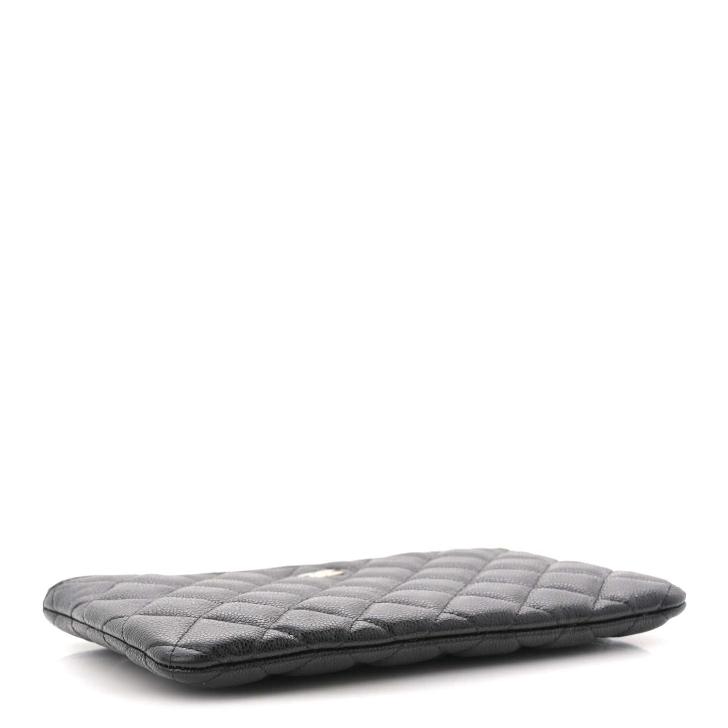 Caviar Quilted Small Zipped Pouch Black