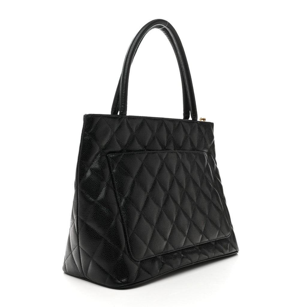 Chanel Caviar Quilted Medallion Tote Black