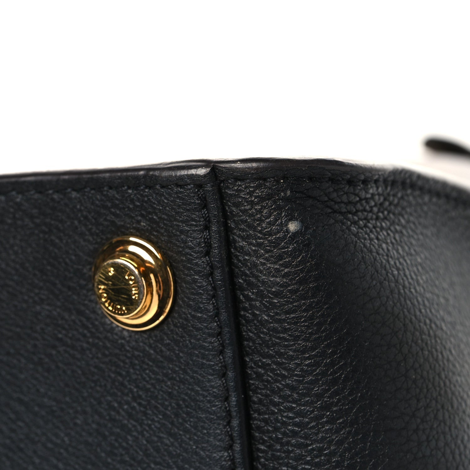 Louis Vuitton Calfskin Monogram On My Side MM Black