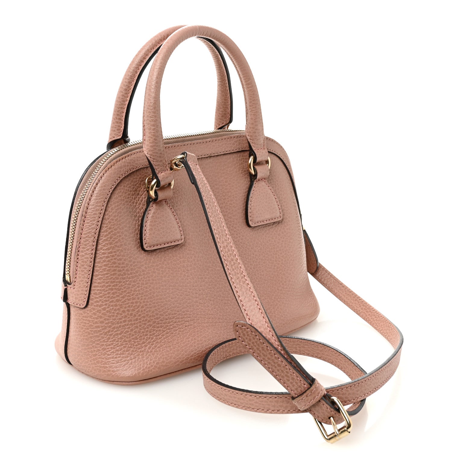Gucci Dollar Calfskin Small GG Charm Dome Bag Soft Pink