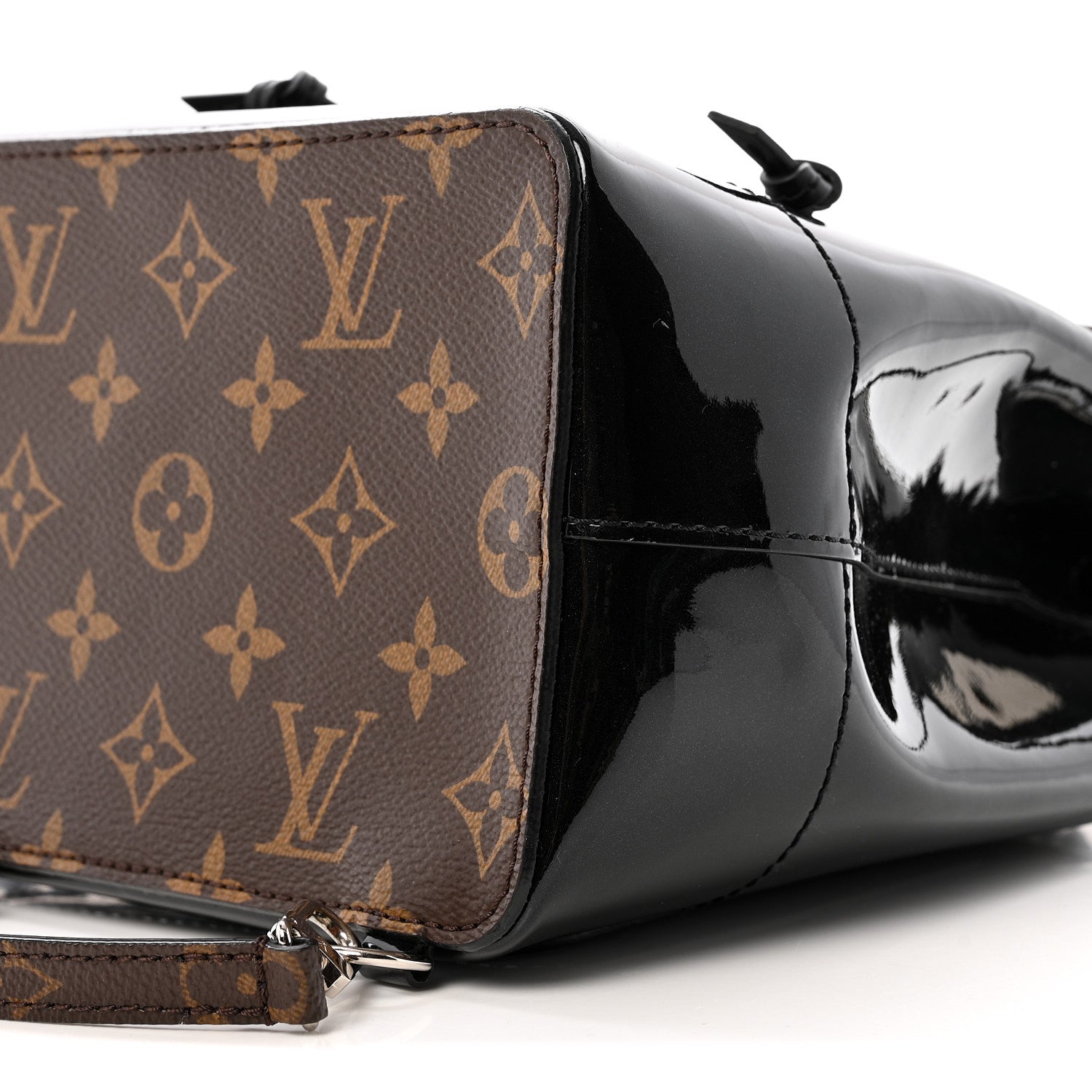 Louis Vuitton Patent Monogram Hot Springs Backpack Black