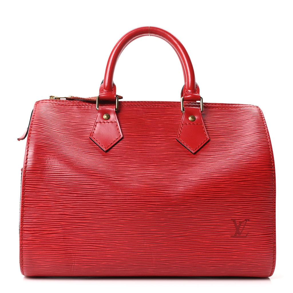 Louis Vuitton Epi Speedy 25 Castillan Red