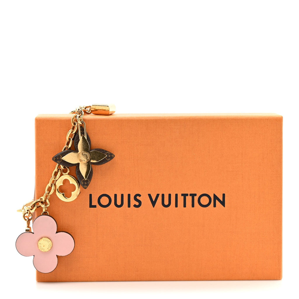 Louis Vuitton Brass Monogram Blooming Flowers Bag Charm Key Holder Rose Ballerine