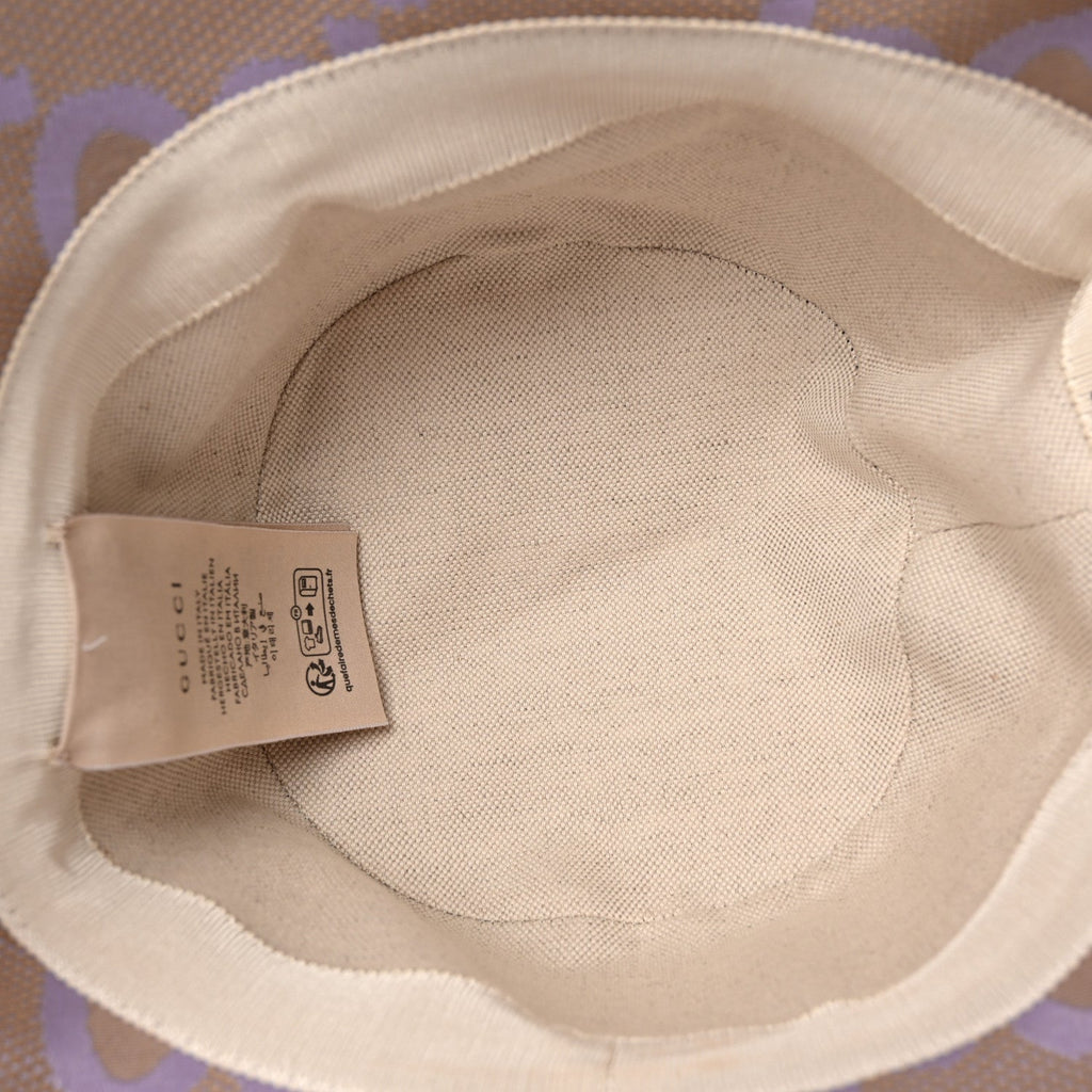 Gucci Monogram Jumbo GG Mosteria Bucket Hat L Beige Lapis