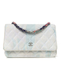Chanel Canvas Quilted Jungle Jeans Wallet on Chain WOC Multicolor