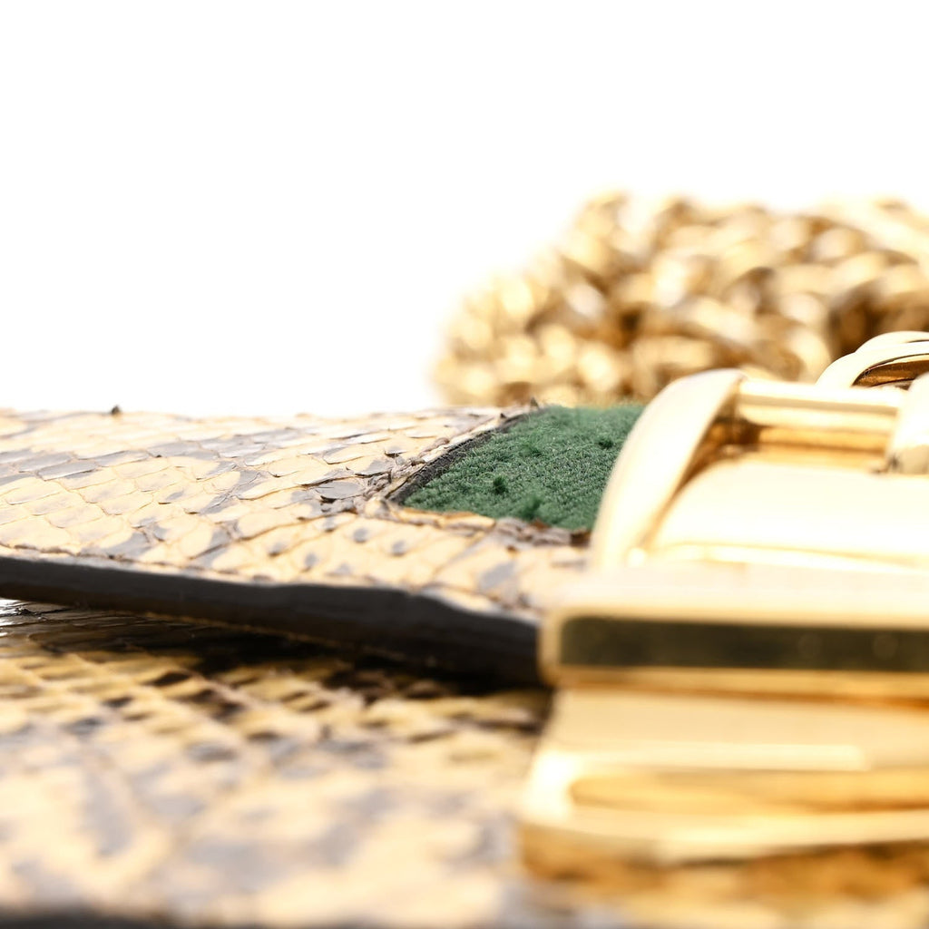 Gucci Snakeskin Mini Sylvie Chain Shoulder Bag Roccia