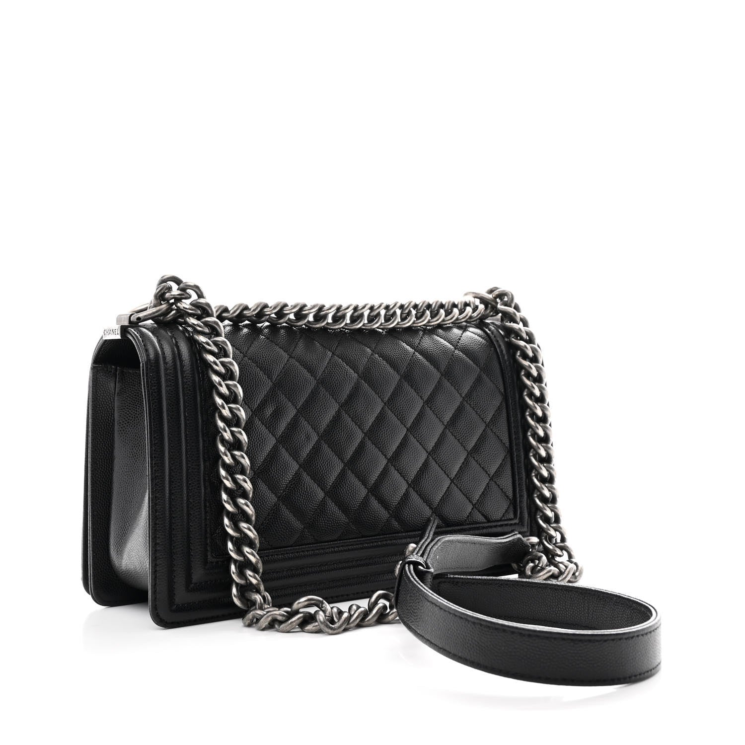 Chanel Caviar Quilted Medium Boy Flap Black