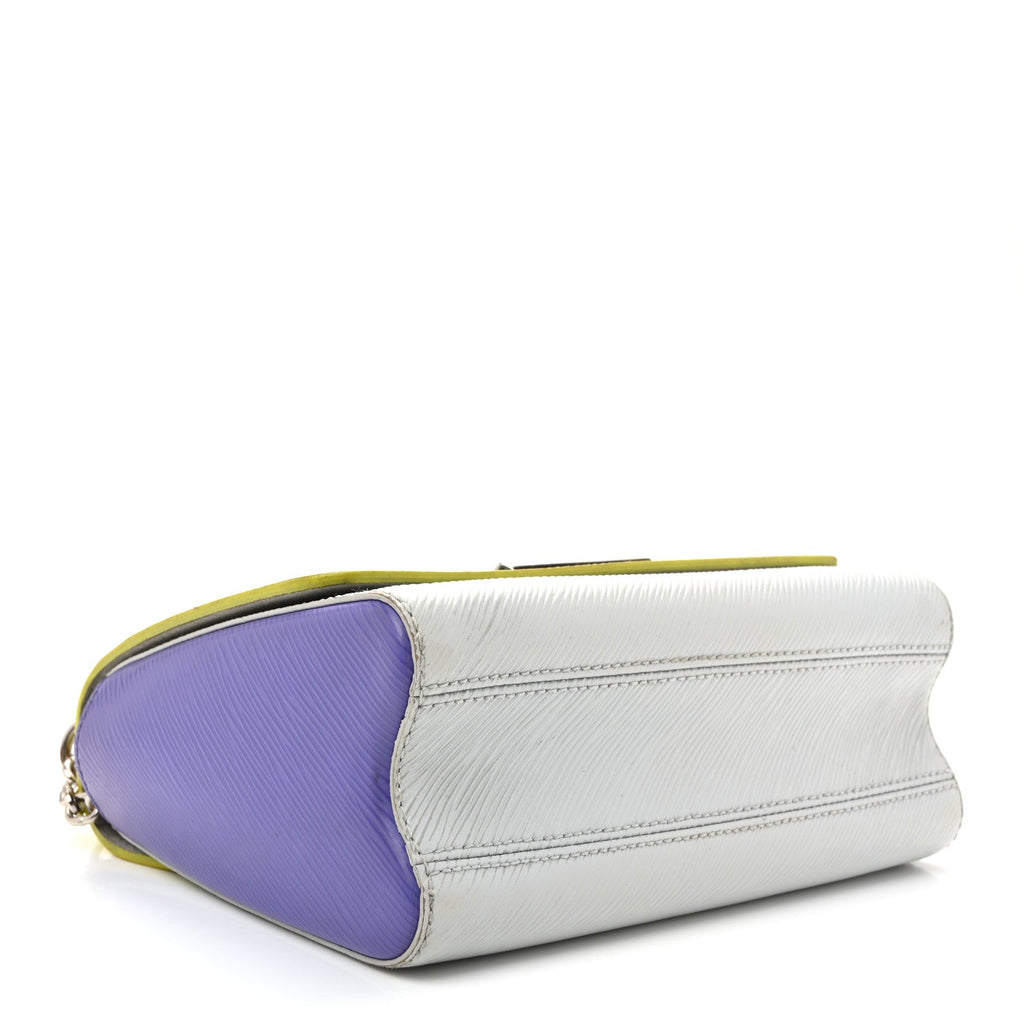 Louis Vuitton Epi Twist Shoulder Bag MM Purple Yellow Grey
