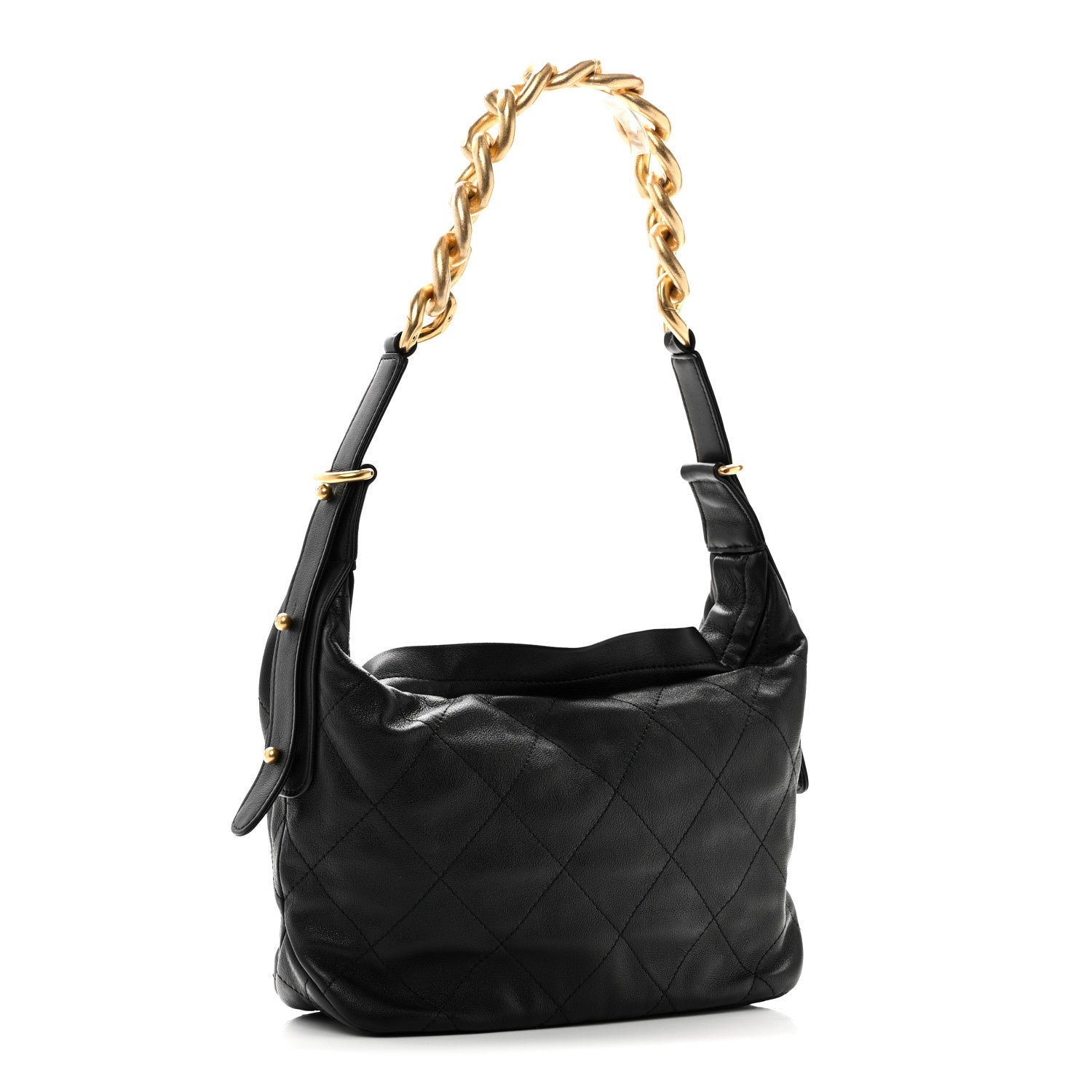 Chanel Calfskin Quilted Daily Hobo Black