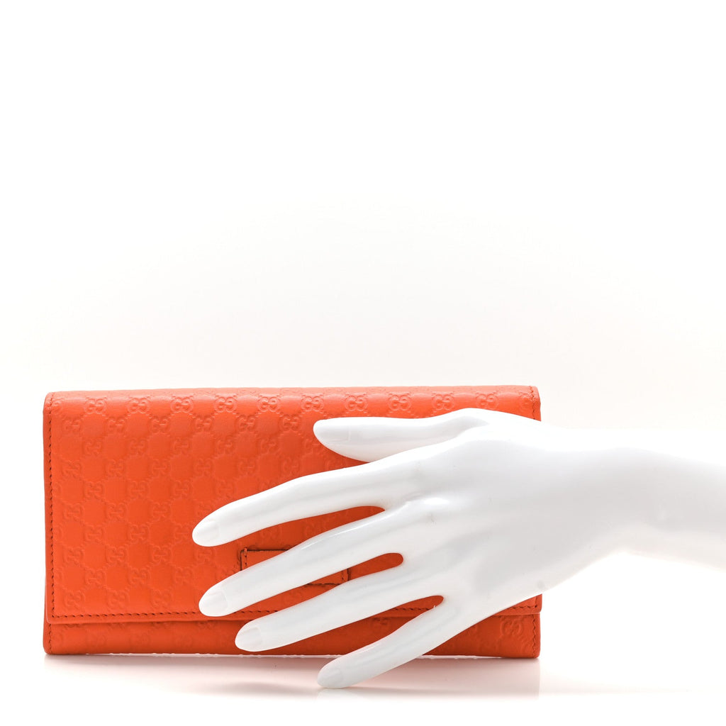 Gucci Soft Microguccissima Continental Wallet Sun Orange