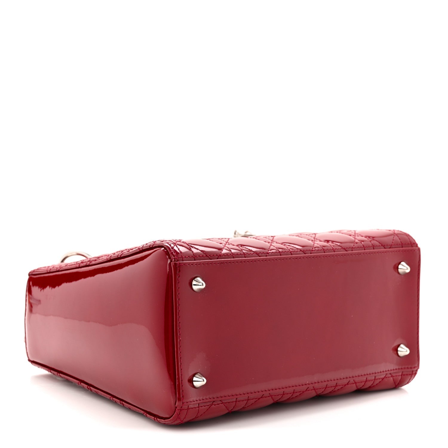 Christian Dior Patent Cannage Medium Lady Dior Red