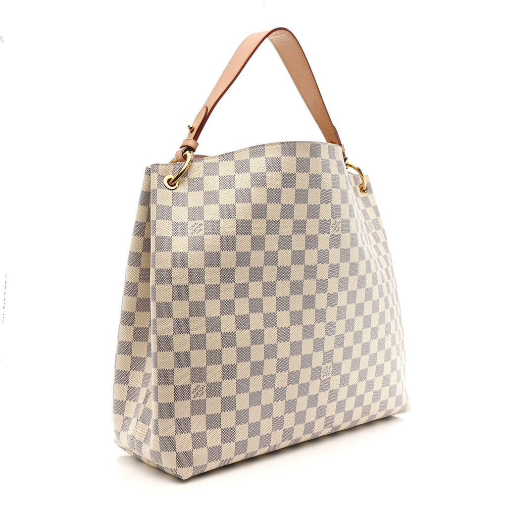 Louis Vuitton Damier Azur Graceful MM Rose Ballerine