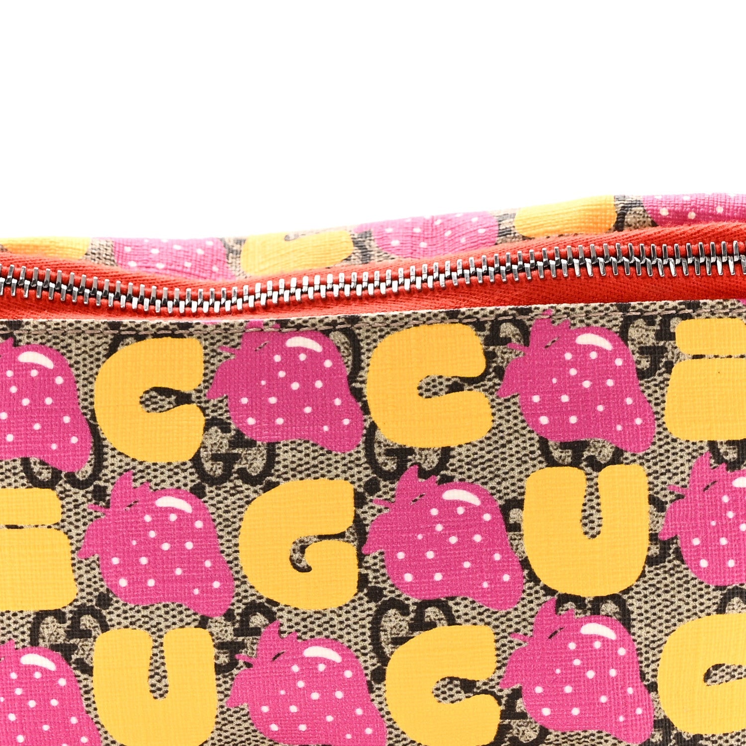 Gucci GG Supreme Monogram Childrens Strawberry Print Belt Bag Multicolor
