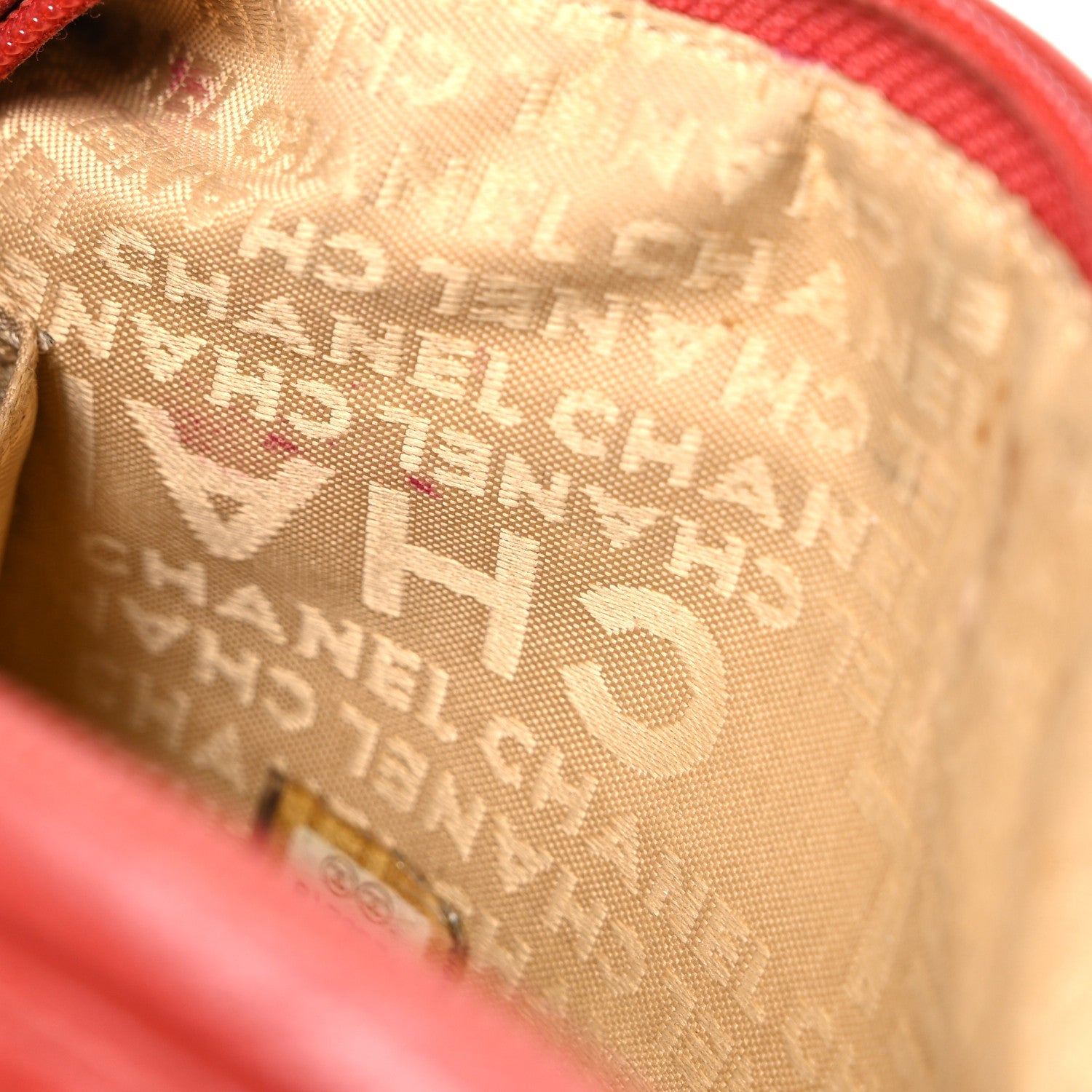 Chanel Lambskin Embossed CC Chocolate Bar Shoulder Bag Red