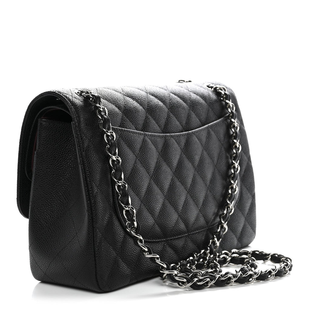 Chanel Caviar Quilted Jumbo Double Flap Black