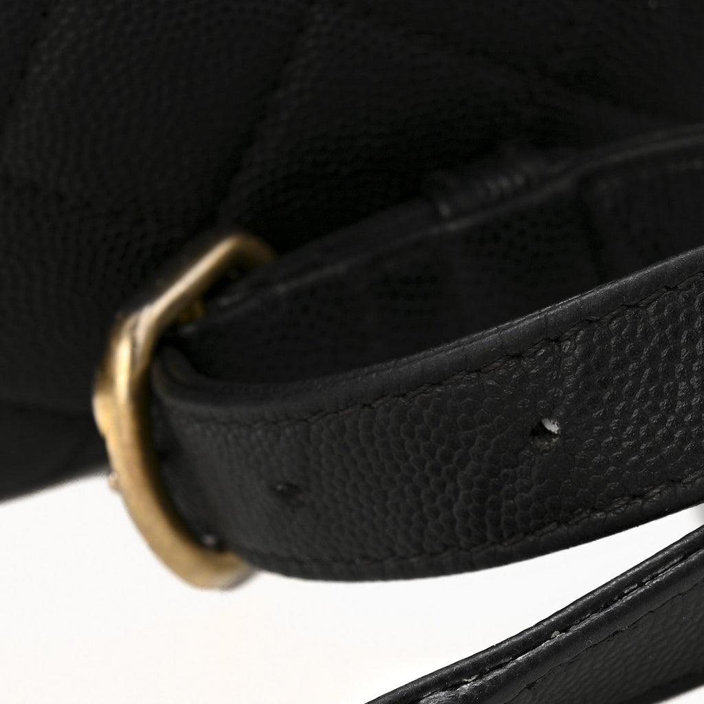 Chanel Caviar Quilted Filigree Waist Bag Black