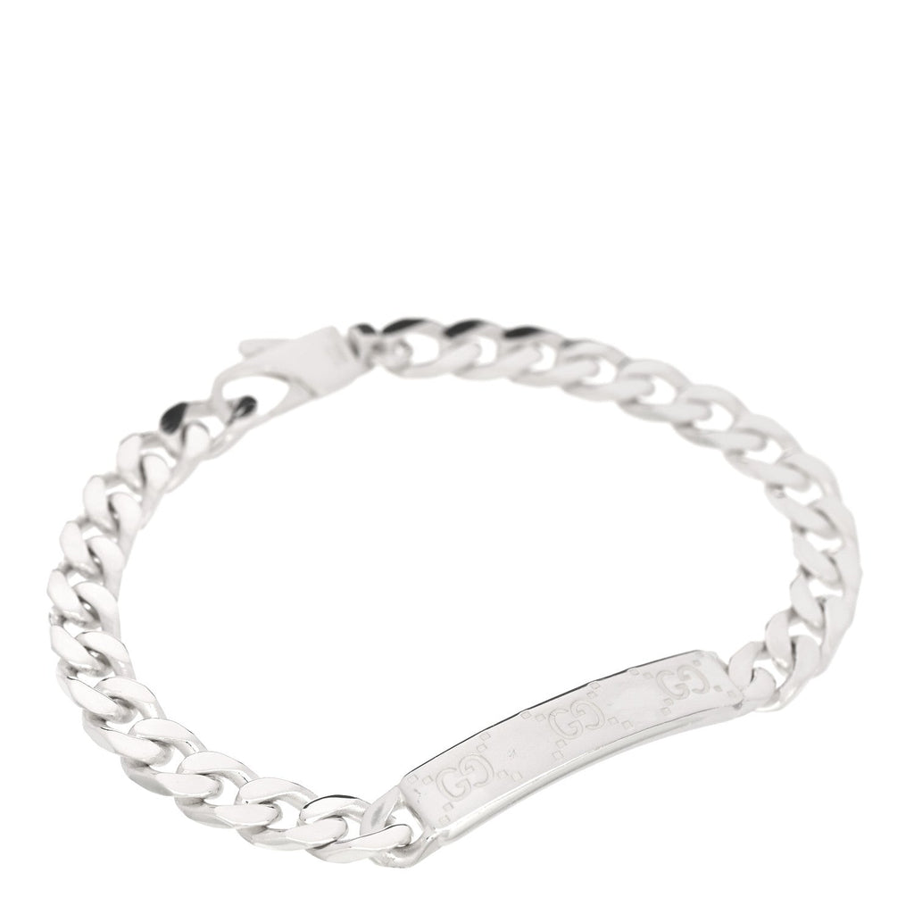 Gucci Sterling Silver GG ID Chain Bracelet
