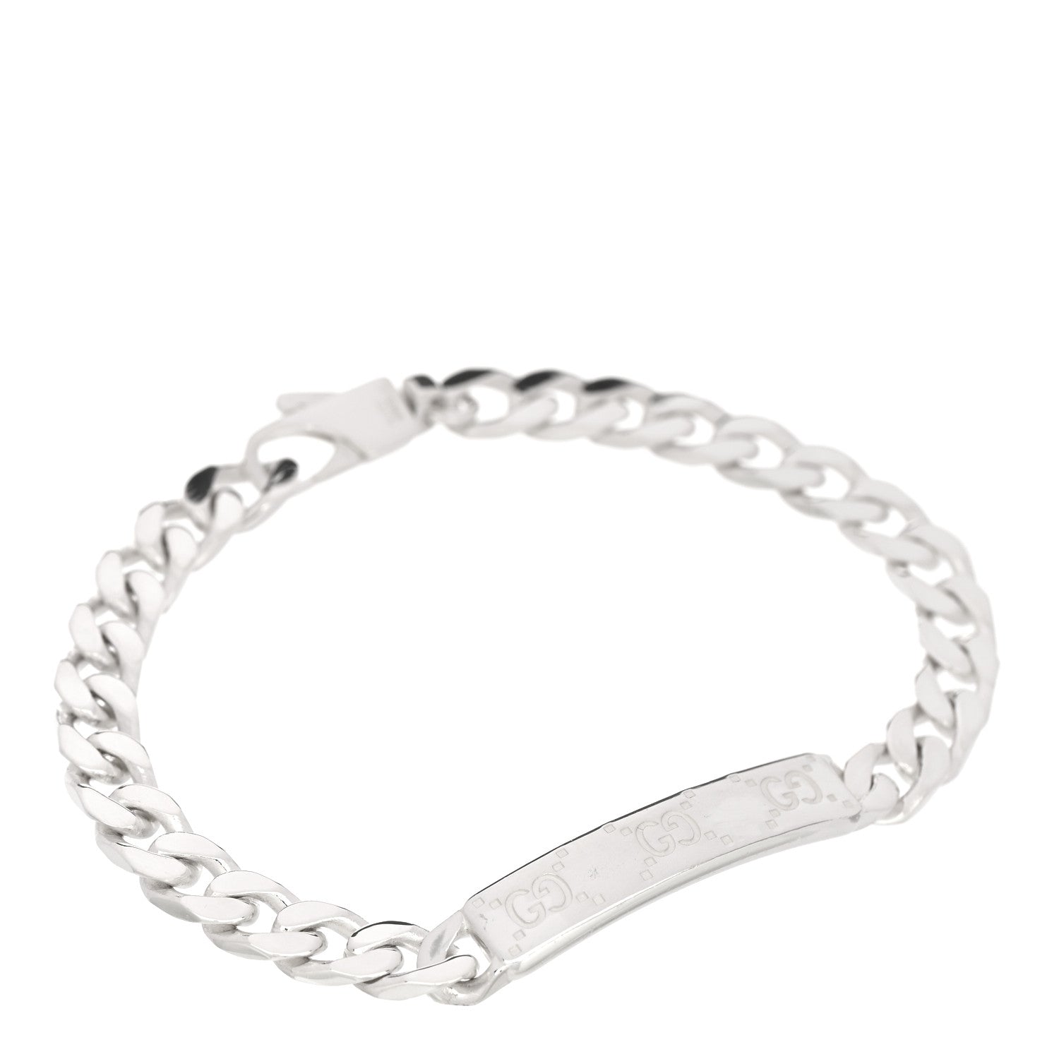 Gucci Sterling Silver GG ID Chain Bracelet