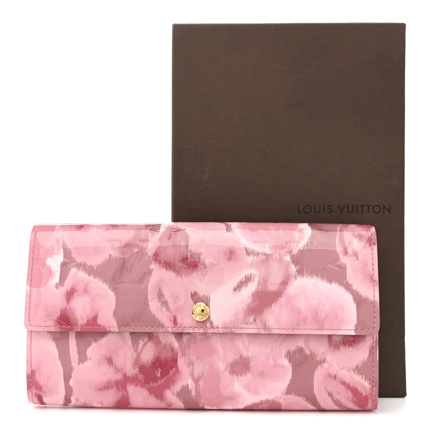 Louis Vuitton Vernis Ikat Sarah Wallet Rose Velours