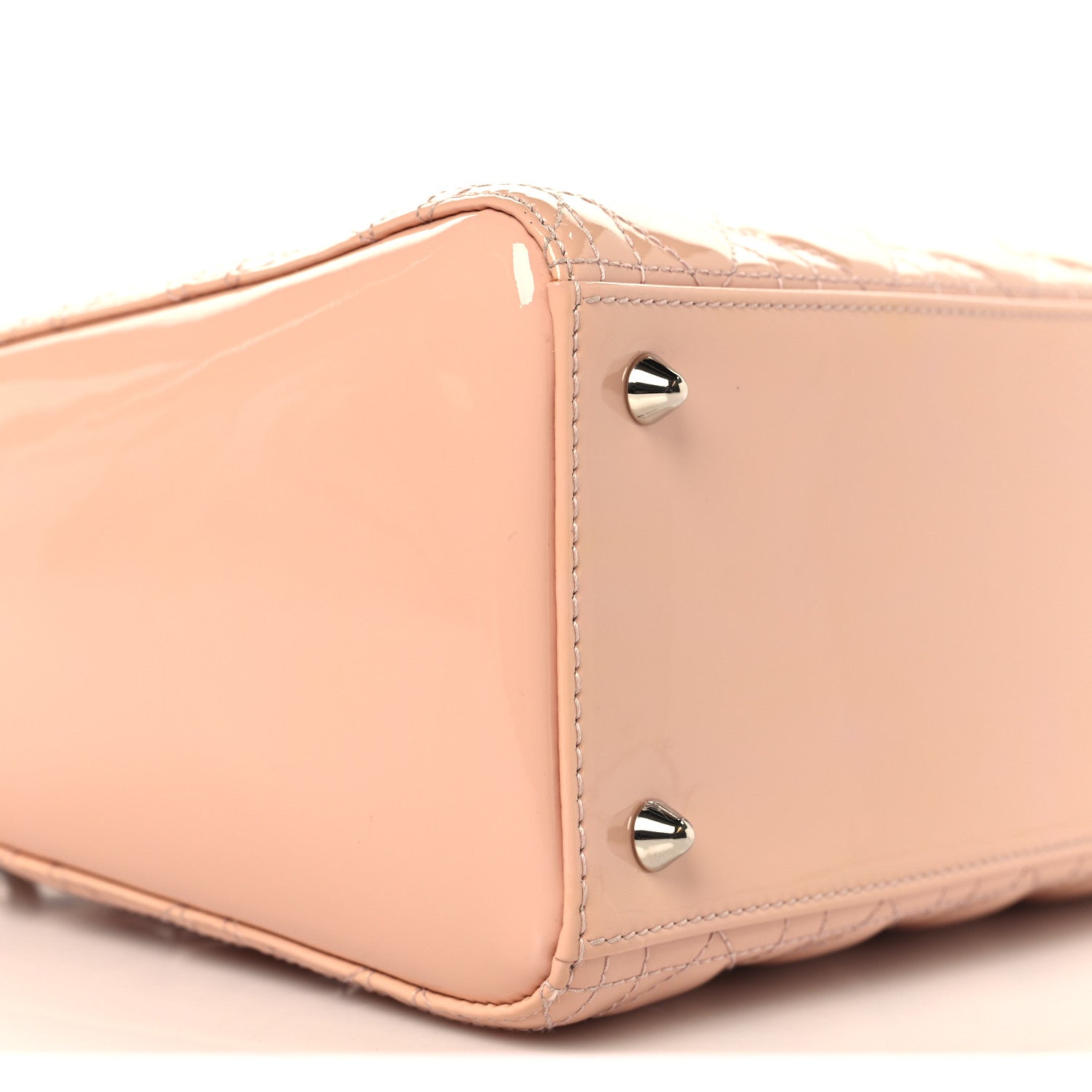 Christian Dior Patent Cannage Medium Lady Dior Rose Clair