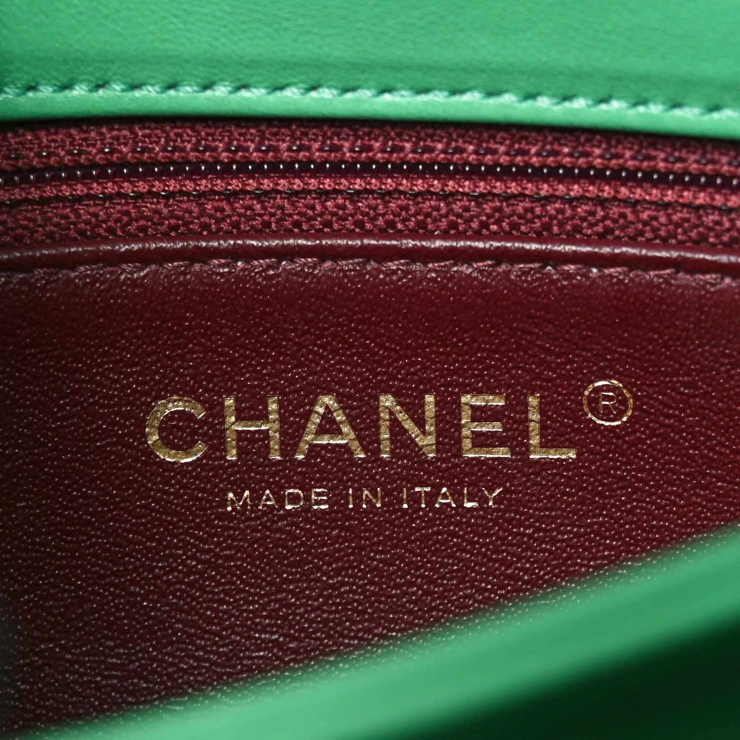 Chanel Lambskin Quilted Medium Trendy CC Flap Dual Handle Bag Green