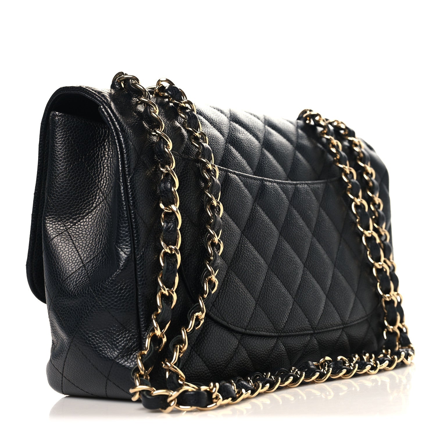Chanel Caviar Quilted Jumbo Single Flap Black