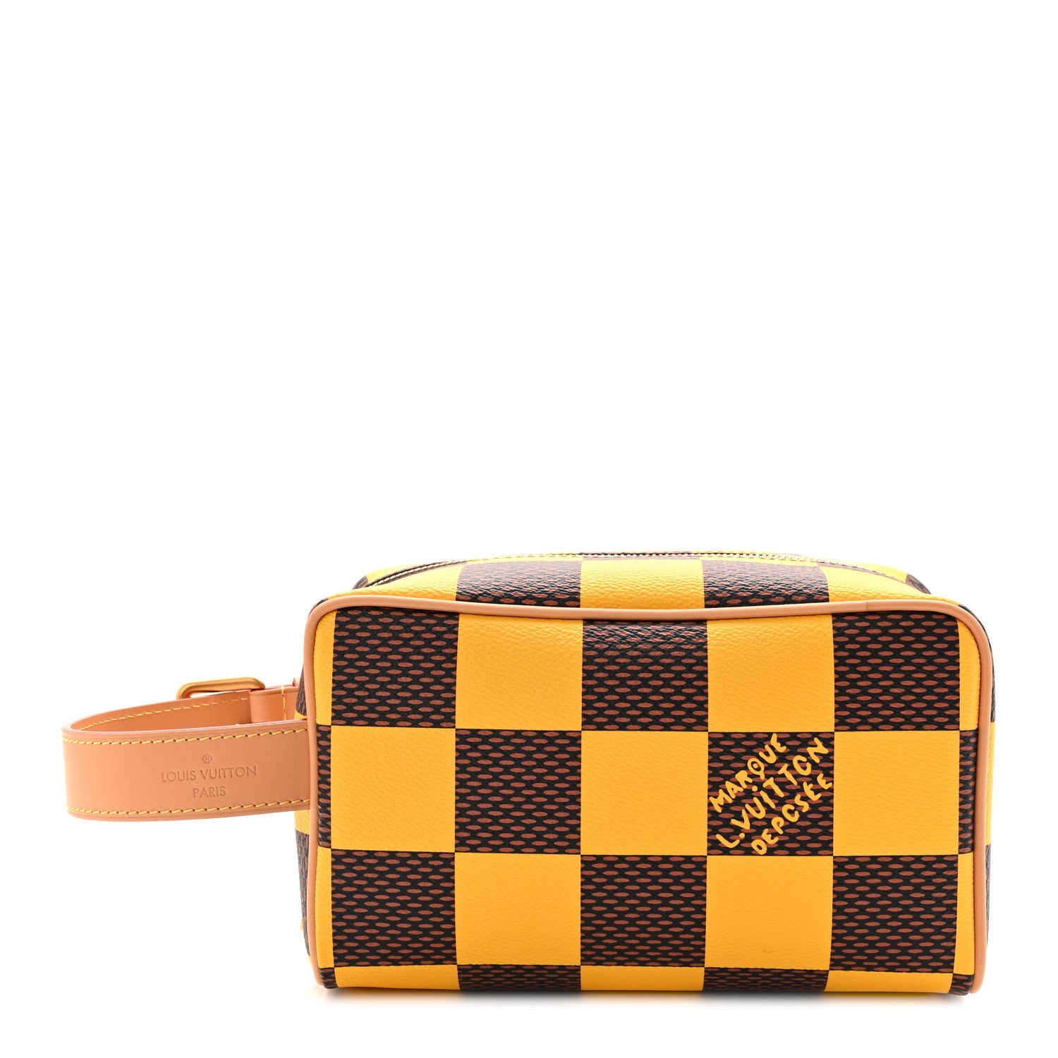 Louis Vuitton Damier Pop Dopp Kit Toilet Pouch Jaune Mat